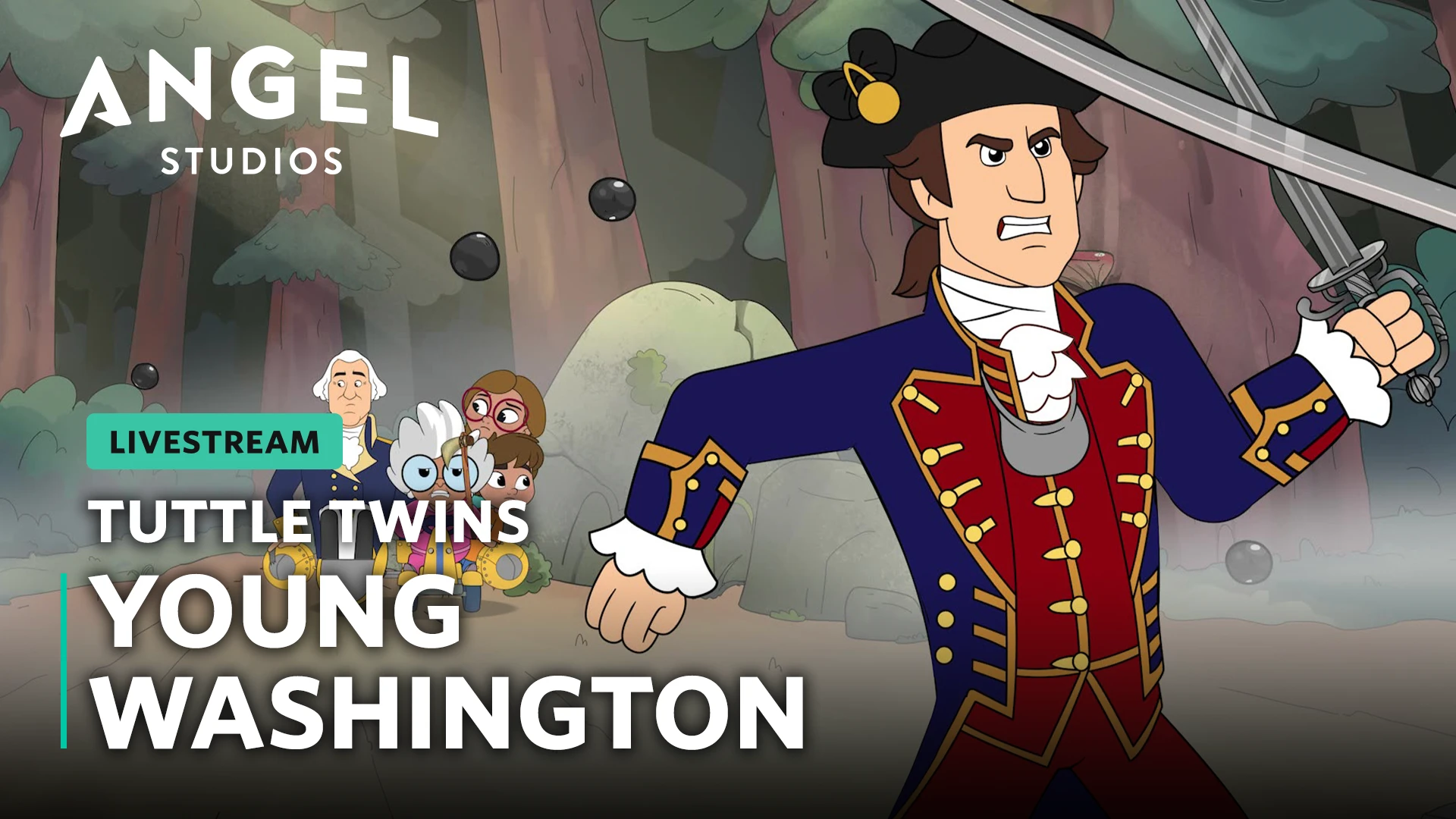 “Young Washington: A Tuttle Twins Adventure” Livestream Thumbnail
