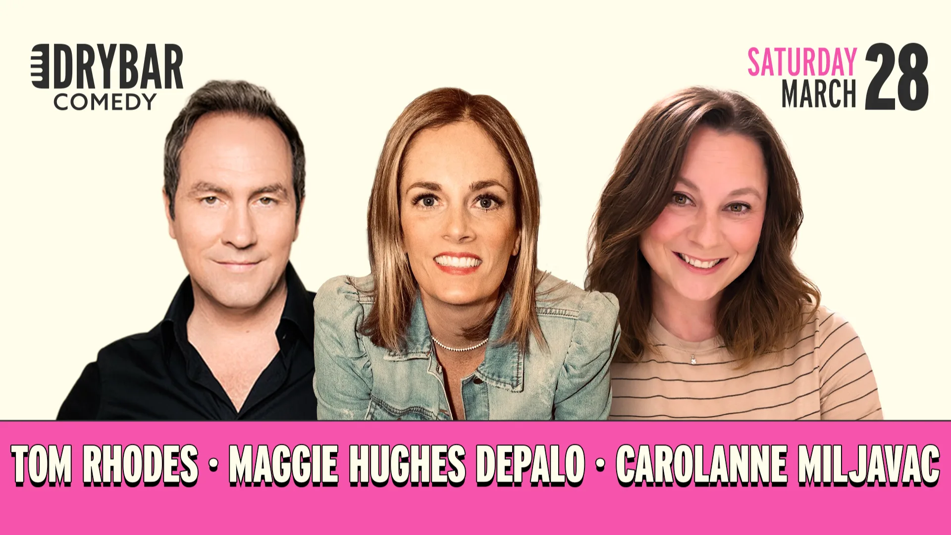 Dry Bar LIVE | Tom Rhodes, Maggie Hughes Depalo, Carolanne Miljavac | March 28th Livestream Thumbnail