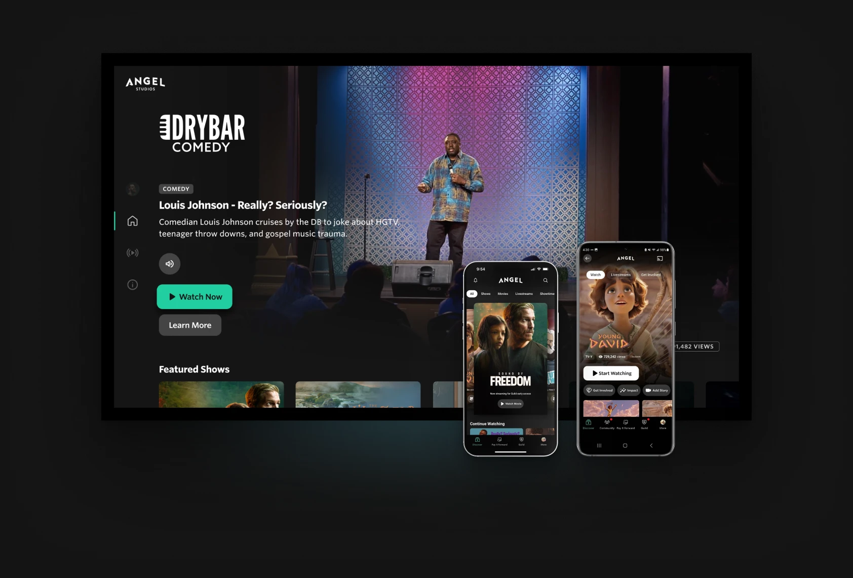 Angel Studios on multiple devices